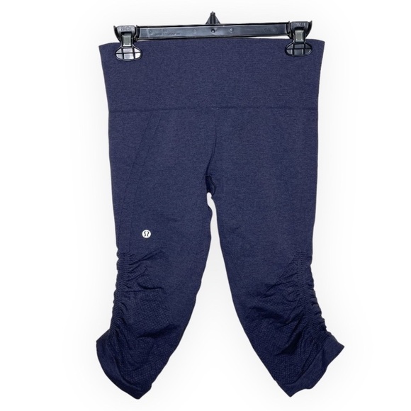 Lululemon In The Flow Crop Legging Heathered Cadet Blue - Picture 4 of 11